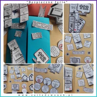 Materiały do lapbooka / gazetki "Bezpieczne ferie"
