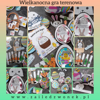 Wielkanocna gra terenowa "Gdzie jest Gigi?" - wersja dla przedszkolaków.