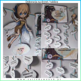 Dekoracja na drzwi - "Za tymi drzwiami..." / 2 wersje
