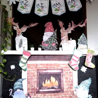 Dekoracje zimowe - kominek XXXL i inne