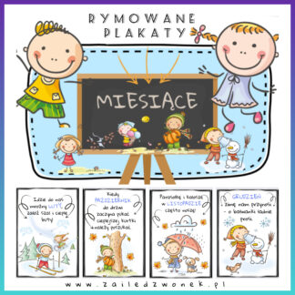Miesiące - rymowane plakaty