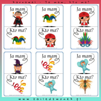 Gra "Ja mam, kto ma?" - wersja karnawałowa