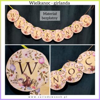 Wielkanoc - napis/girlanda