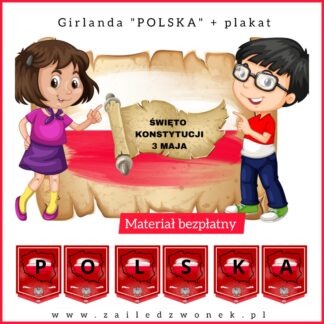GRATIS - Girlanda "POLSKA" + plakat "Konstytucja"