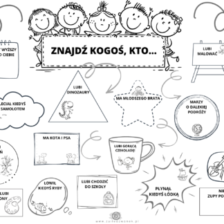 GRATIS! Karta integracji - "Znajdź kogoś, kto..." :)