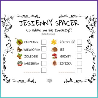 Karta obserwacji - jesienny spacer
