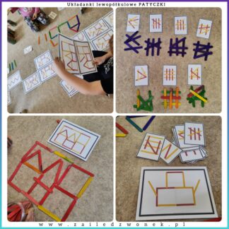 Układanki lewopółkulowe - PATYCZKI wzory
