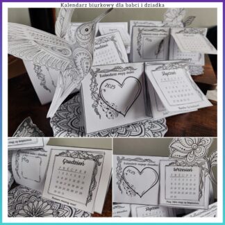 Kalendarz biurkowy - miłe słowo dla babci i dziadka.