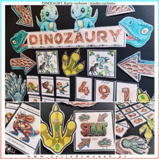 DINOZAURY. Karty ruchowe / Ścieżka ruchowa