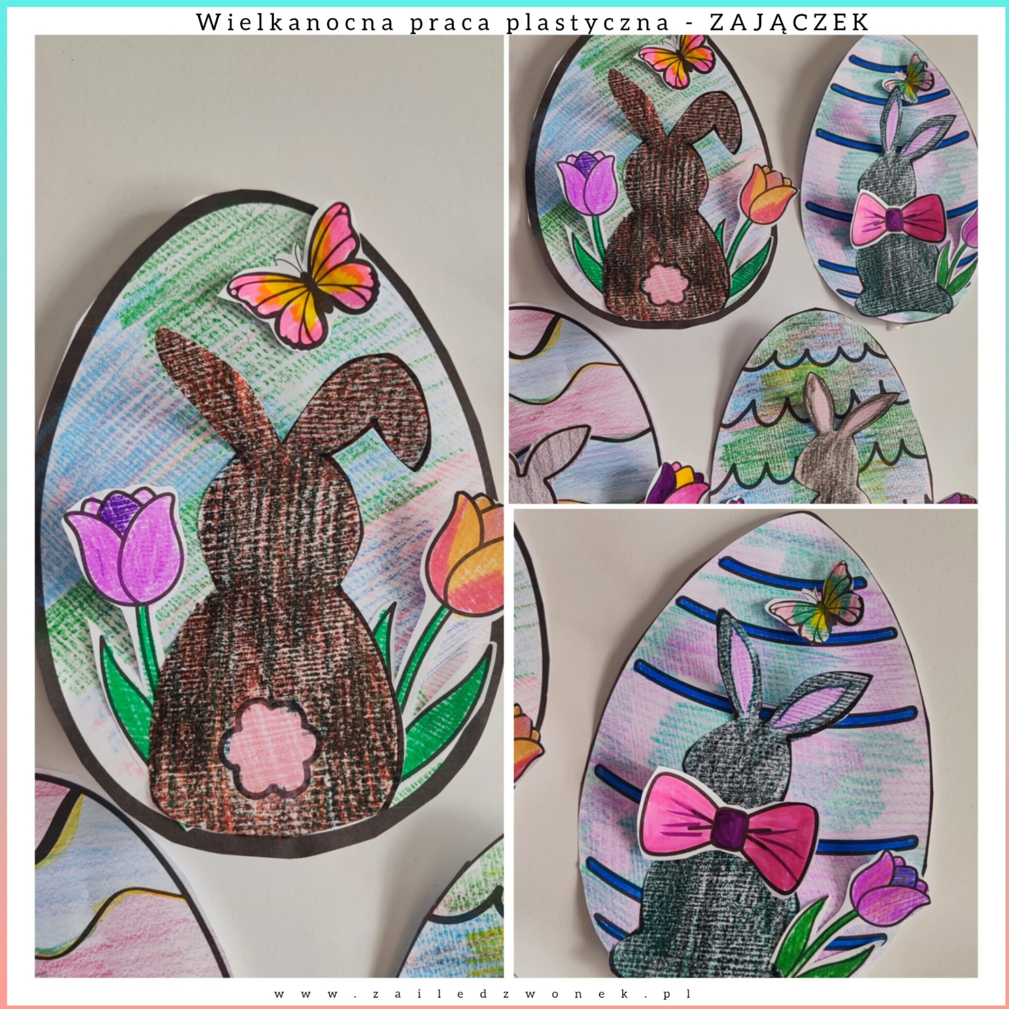 Wielkanoc - praca plastyczna - ZAJĄCZEK