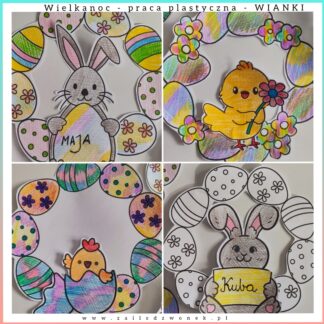 GRATIS - wielkanocne wianki - szablon