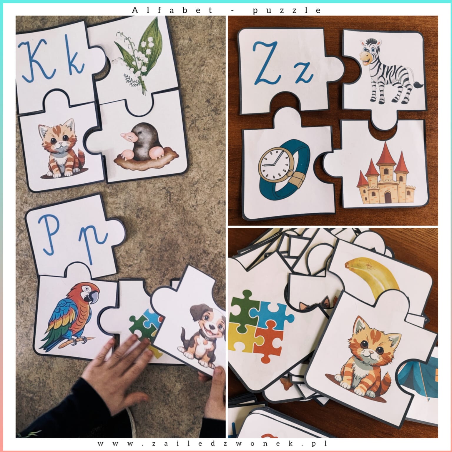 Alfabet puzzle XL - przedszkole - Litery drukowane