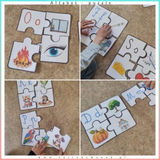 Alfabet - puzzle XL szkoła - Litery pisane